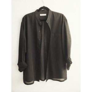 vtg paolo gucci | linen button up shirt oversized